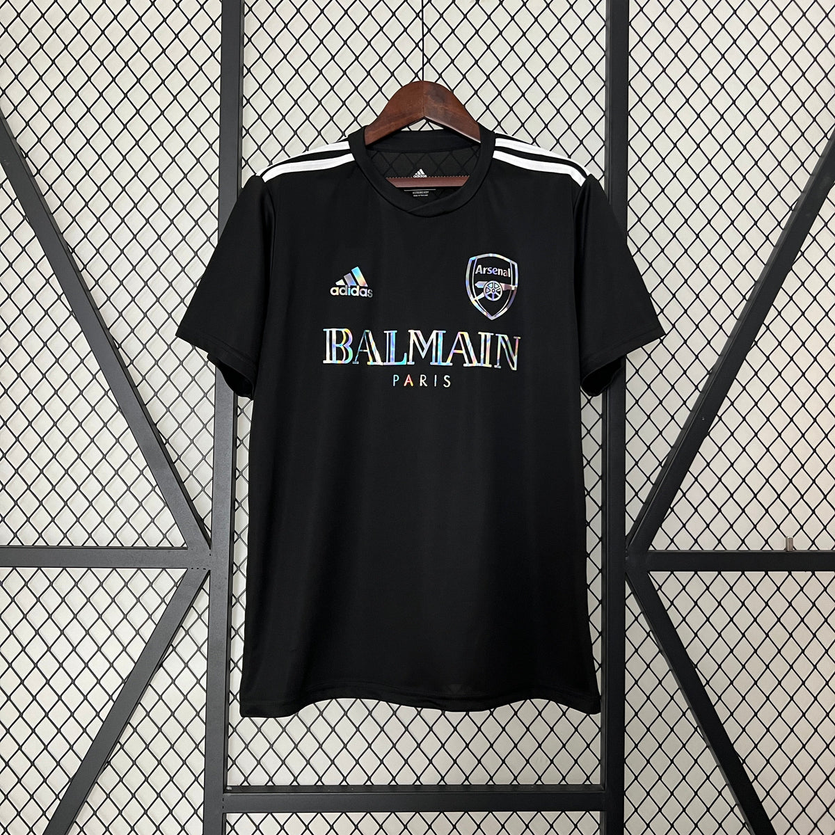 CAMISETA ARSENAL EDICIÓN ESPECIAL LIMITADO BALMAIN PARIS NEGRO 24/25 HOMBRES