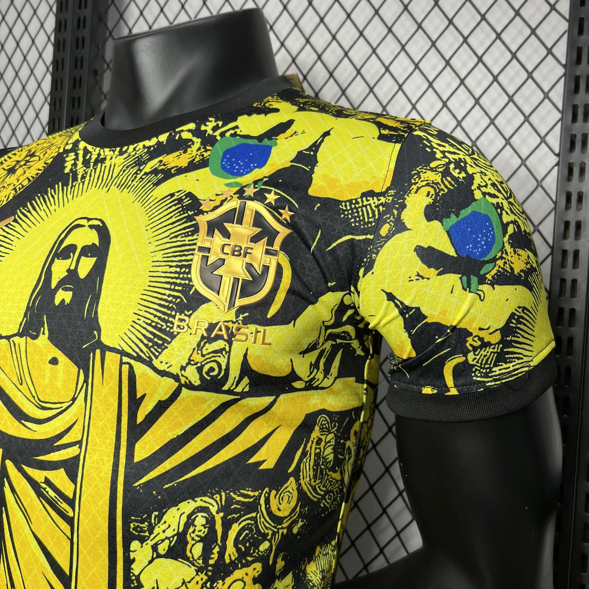 CAMISETA BRASIL EDICIÓN ESPECIAL JESÚS CRISTO 2024 HOMBRES (VERSIÓN DEL JUGADOR) - AMARILLO