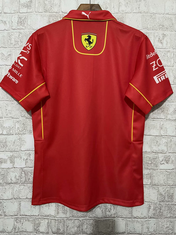 F1 FERRARI T-SHIRT 2024 F1 shirt RED - POLO