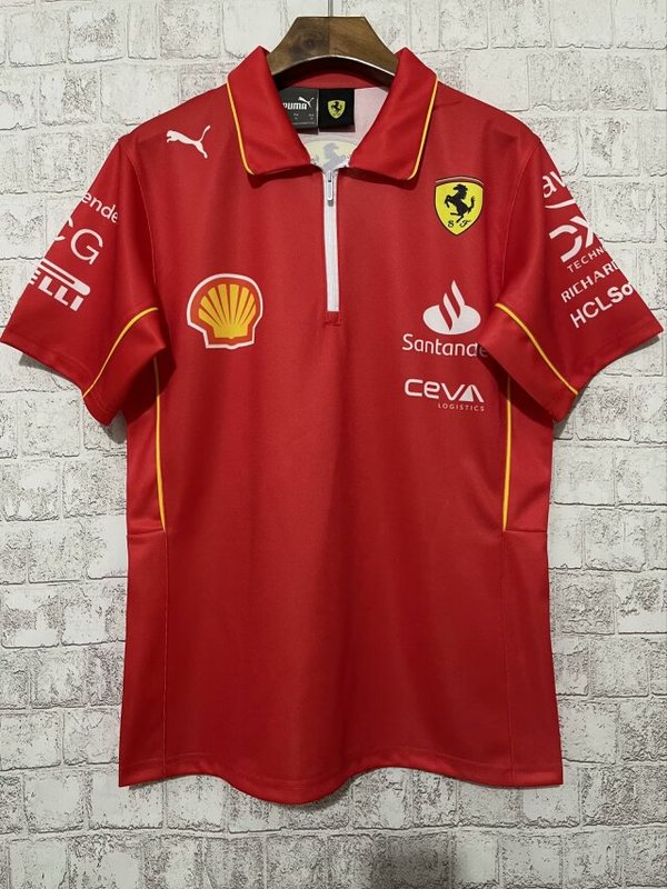 F1 FERRARI T-SHIRT 2024 F1 shirt RED - POLO