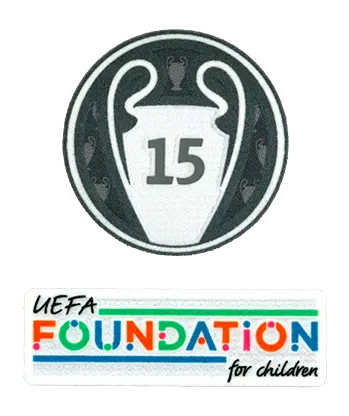 PARCHE/INSIGNIA - CHAMPIONS LEAGUE + FUNDACIÓN - REAL MADRID 15 - KIT